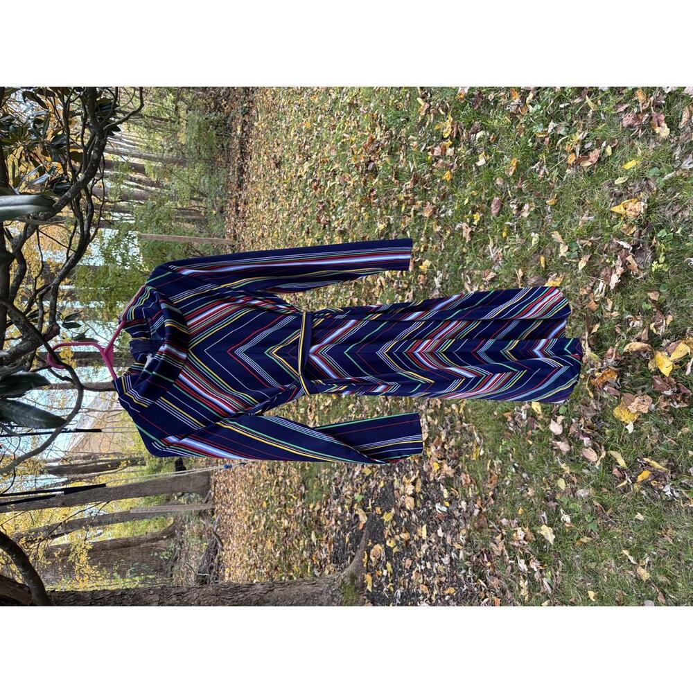 Vintage Marian Sue Long Sleeve Striped Dress